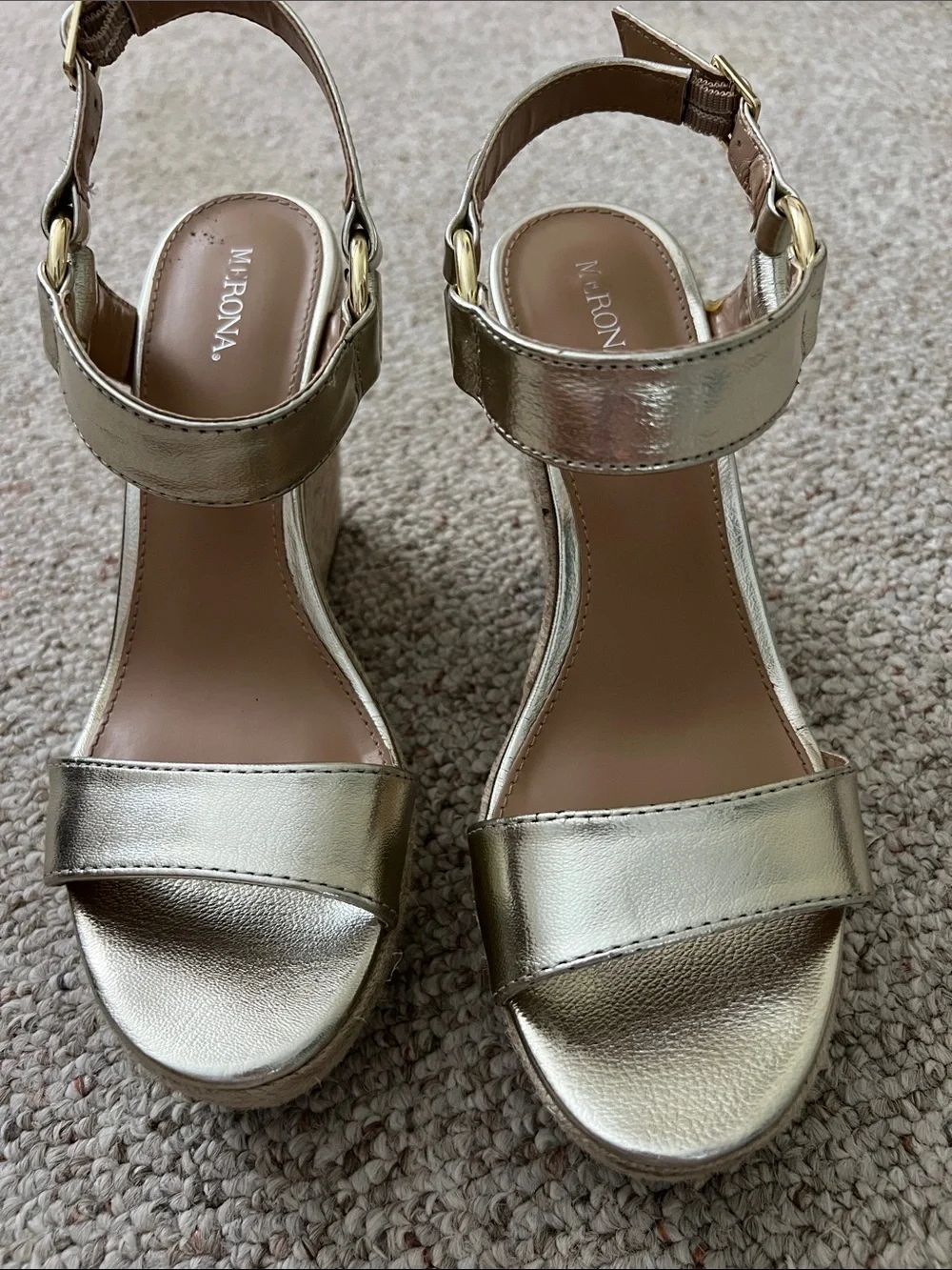 Merona Gold Metallic Wedges